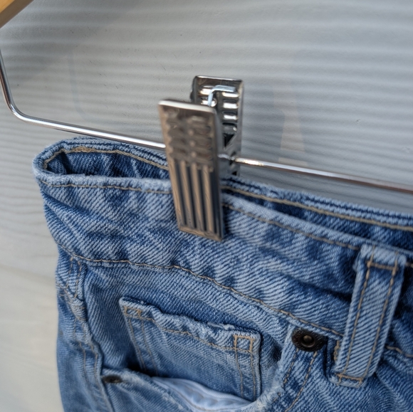 ZARA Skirt Size S Blue Light Wash Midi Maxi Denim High Waist A Line Pockets - Picture 9 of 10